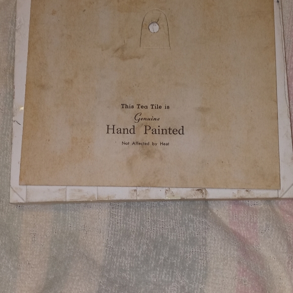 Vintage made in USA, Hand painted, retired, Tea Tile,  Heat Resistant. - Picture 2 of 2